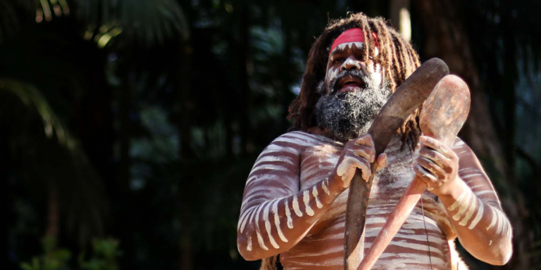 Luther Cora an Indigenous cultural performer