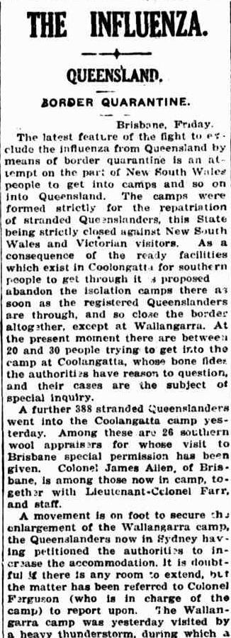 Image of an old article about The Influenza on a newspaper 